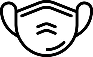 Black line icon for mask vector