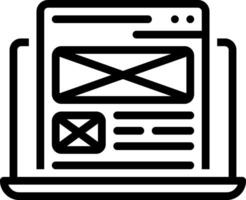Black line icon for wireframe vector