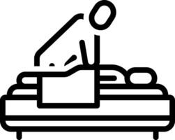 Black line icon for message vector