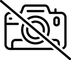 Black line icon for no photo vector