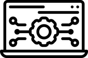 Black line icon for api vector