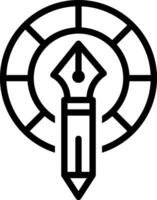 Black line icon for graphic vector