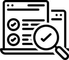 Black line icon for testing vector