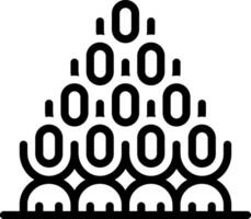 Black line icon for community vector