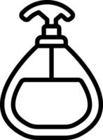 Black line icon for shampoo vector