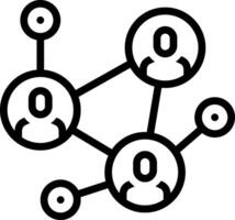 Black line icon for connection vector