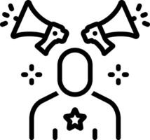 Black line icon for ambassador vector