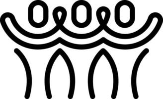 Black line icon for unity vector