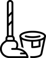 Black line icon for map vector