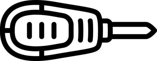 Black line icon for key vector