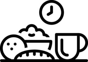 Black line icon for breakfast vector