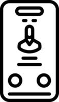 Black line icon for call vector
