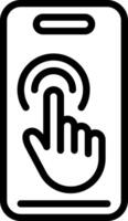 Black line icon for touch screen vector
