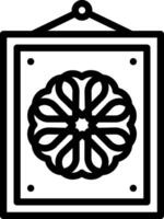 Black line icon for artwork vector