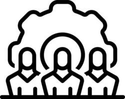 Black line icon for human resources vector