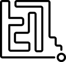 Black line icon for end to end vector