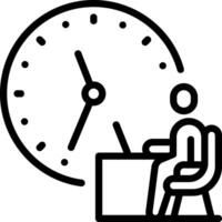 Black line icon for punctuality vector