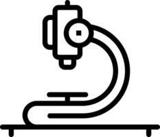 Black line icon for microscope vector