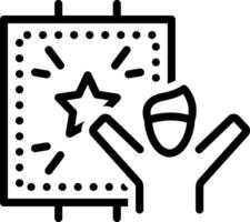 Black line icon for self motivation vector