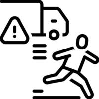 Black line icon for escape vector