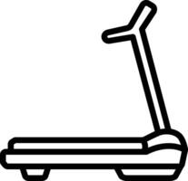 Black line icon for treadmill vector