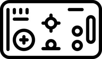 Black line icon for mobile game vector