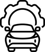 Black line icon for service vector