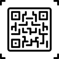 Black line icon for qr code vector