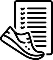 Black line icon for rules vector