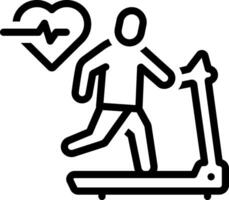 Black line icon for cardio vector