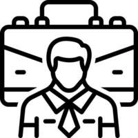 Black line icon for occupation vector