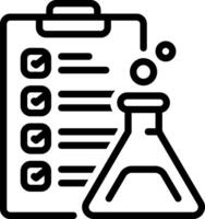 Black line icon for lab result vector