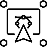 Black line icon for design vector