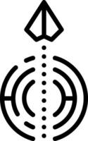 Black line icon for problem solving vector