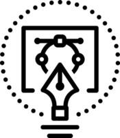Black line icon for design vector