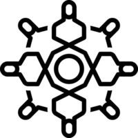 Black line icon for teamwork vector