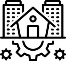 Black line icon for management vector