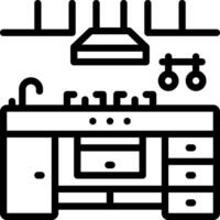 Black line icon for kitchen vector
