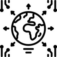 Black line icon for solution vector
