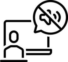 Black line icon for avoid distraction vector