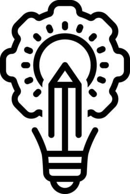 Black line icon for initiative