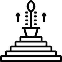 Black line icon for grow vector