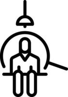 Black line icon for recruit vector