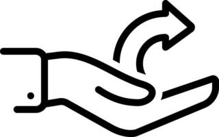 Black line icon for share vector