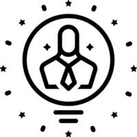 Black line icon for skill vector