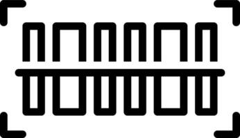 Black line icon for code vector