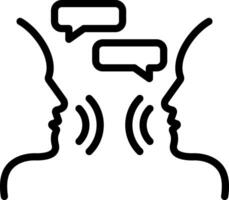 Black line icon for communicate vector