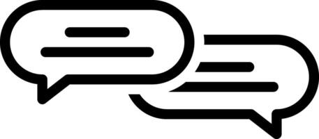Black line icon for speech bubble vector