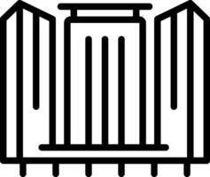 Black line icon for company vector