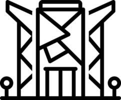 Black line icon for office vector